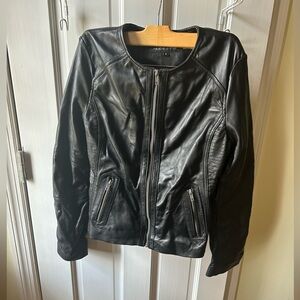 Wilsons Leather Black Motorcycle Jacket